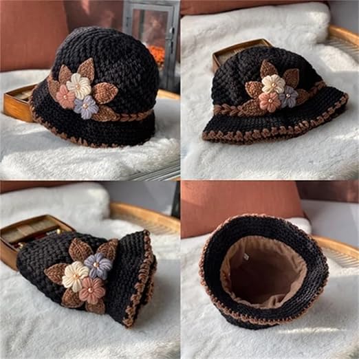 Flowers Woolen Hat- CozyWoolly