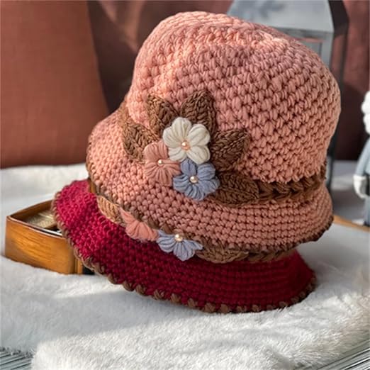 Flowers Woolen Hat- CozyWoolly