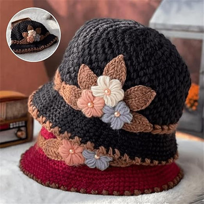 Flowers Woolen Hat- CozyWoolly